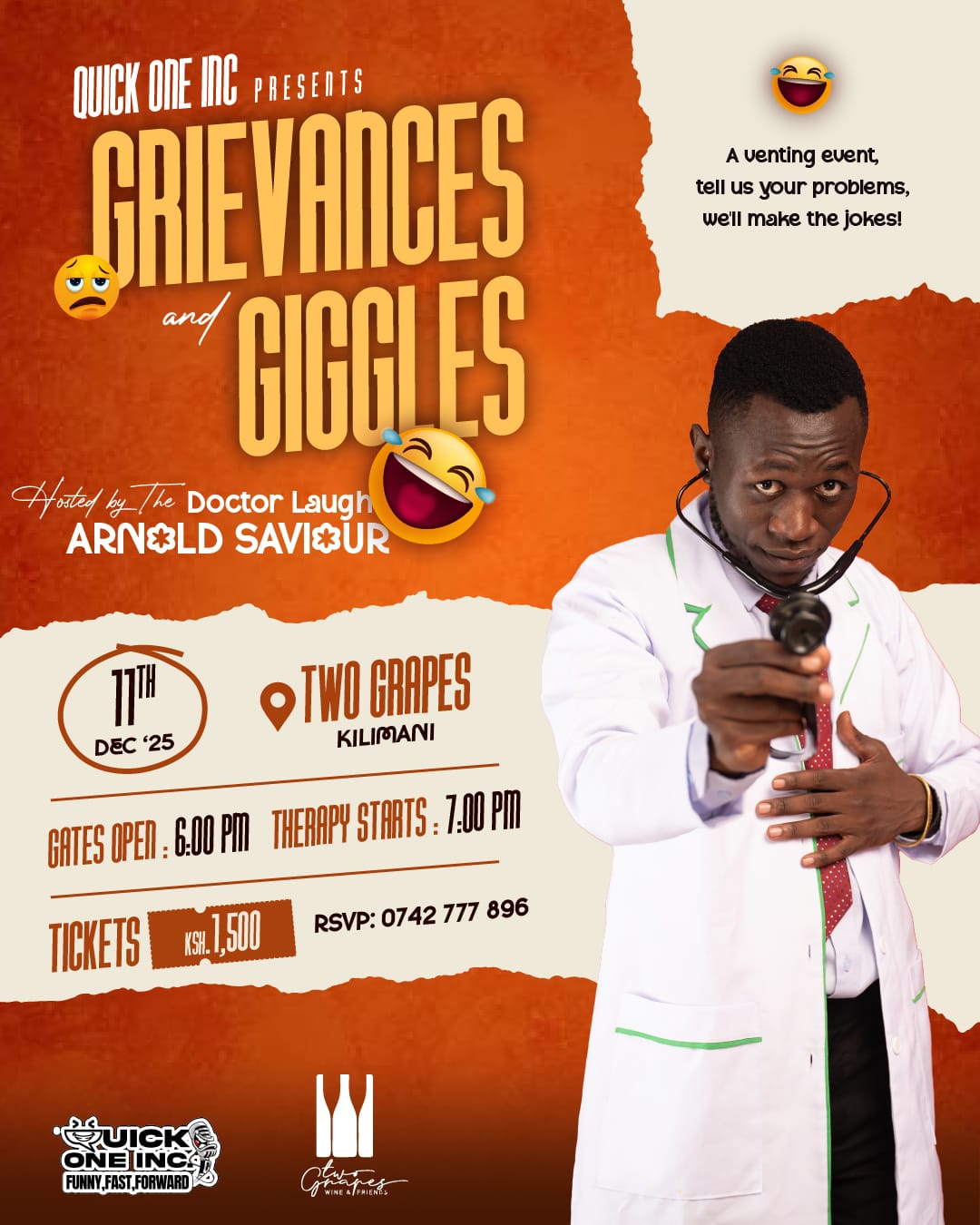 Grievances and Giggles Event